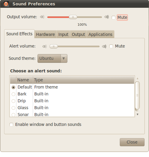 Sound Preferences.