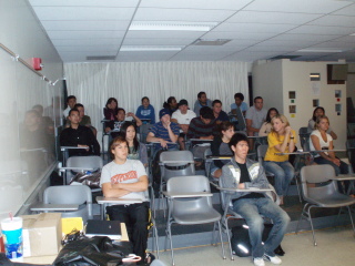 audience at the screening of Revolution OS at CSU Long Beach