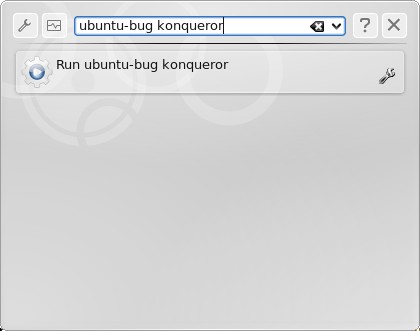 Filing a bug with the "Run Command..." window
