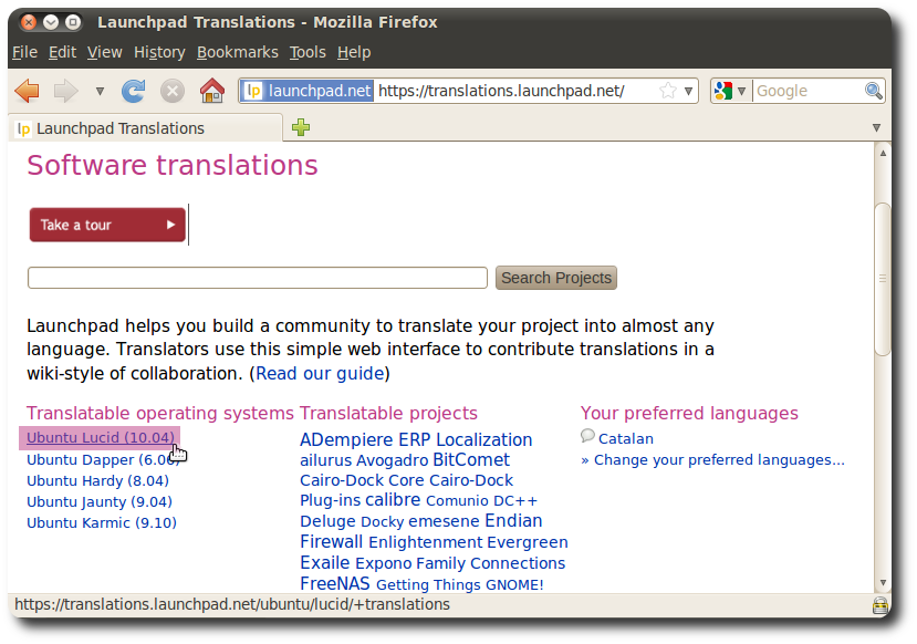 Translate Ubuntu