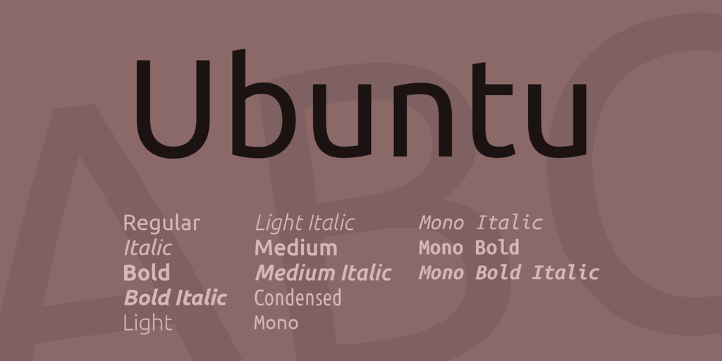 Ubuntu Font Family Preview
