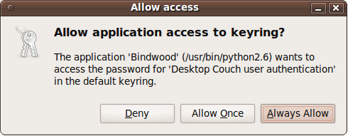 Allow Bindwood to access the keyring