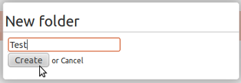 Ubuntu One - new folder prompt