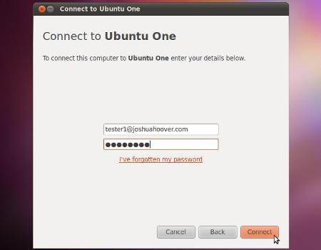 Ubuntu One SSO login screen