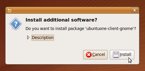 Install software screenshot