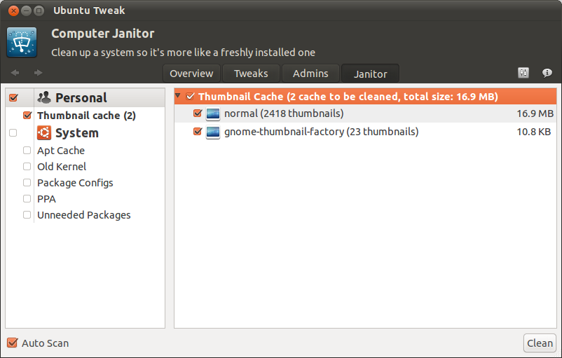 Ubuntu Tweak 0.6.0 Janitor.png