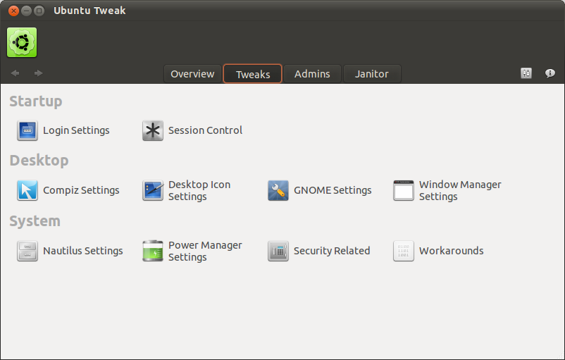 Ubuntu Tweak 0.6.0 Tweaks.png