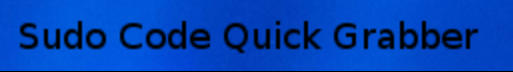 Sudo code quick grabber is an online index that can be used as a tool to copy and paste sudo code recovery commands to the GNOME terminal. The list of recovery codes and other command operations are voluminous, therefore the Sudo Quickgrabber only covers a few very basic commands for those who are testing development releases or alpha/beta releases of Ubuntu software. This particular tool is under development and will be updated as promptly as possible.